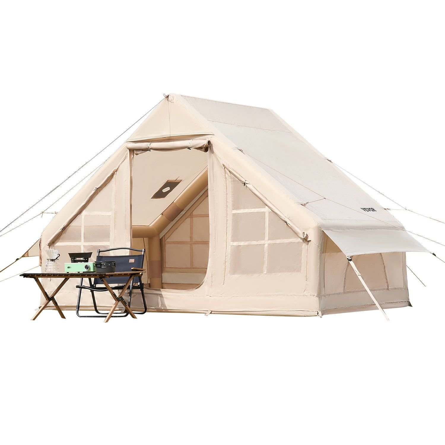 VEVOR Inflatable Tents for Camping, 3-5 Person Easy Setup Blow up Tent with Hand Pump