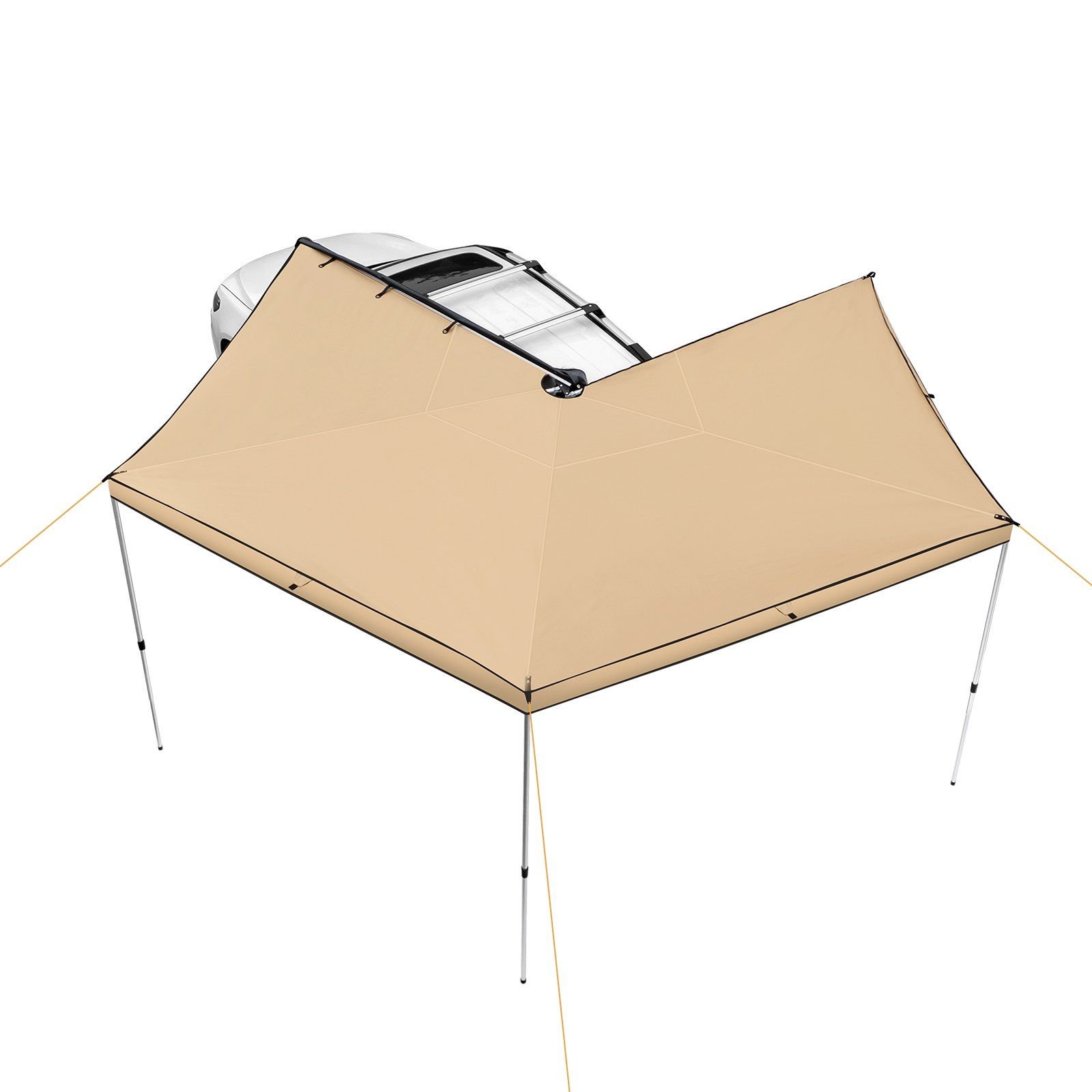 VEVOR Vehicle Awning 270 Degree, 8.2' Height Retractable Car Side Awning, PU3000mm UV50+ Car Awning with Waterproof Storage Bag, Suitable for Tru