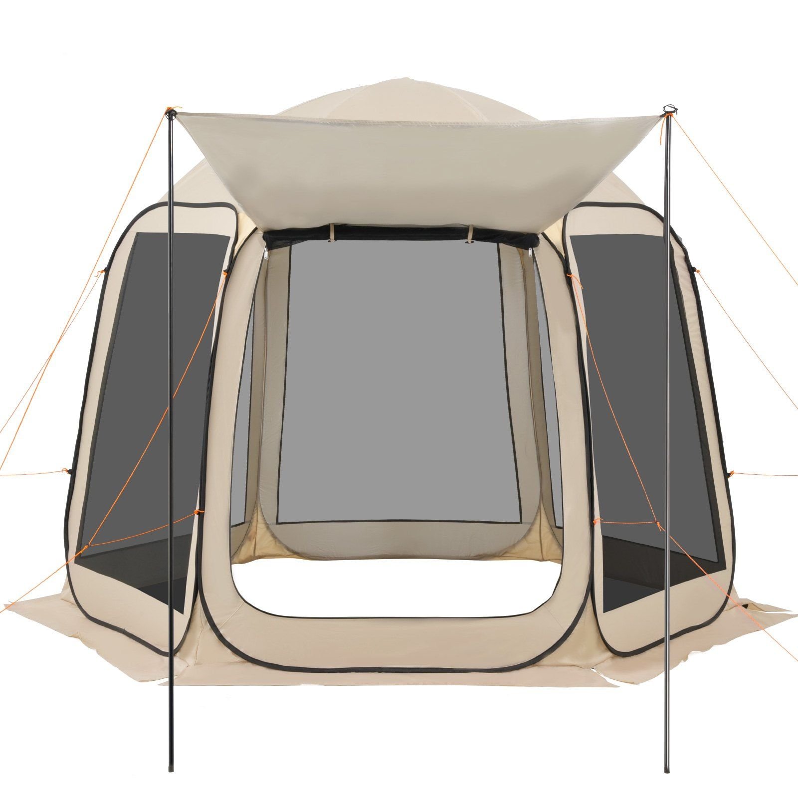 VEVOR Screen House Tent, 10 x 9.2 ft, 4-8 Person Pop Up Screen Tent with Extended Awning, Portable Screened in Canopy with Carry Bag, Netting Sid