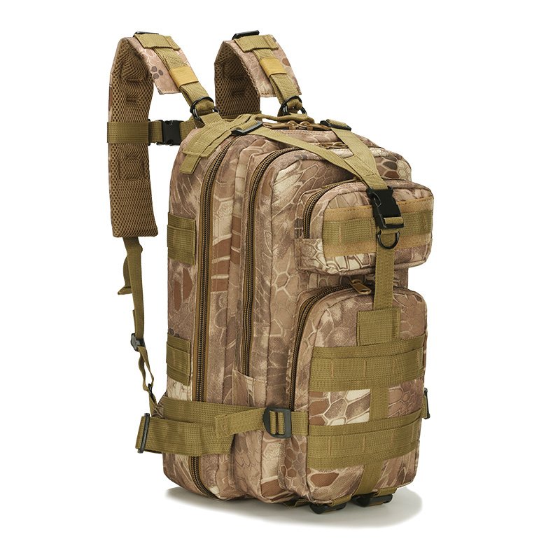 Outdoor Tactical Bag Camping Sports Backpack (Color: Python Mud Color)