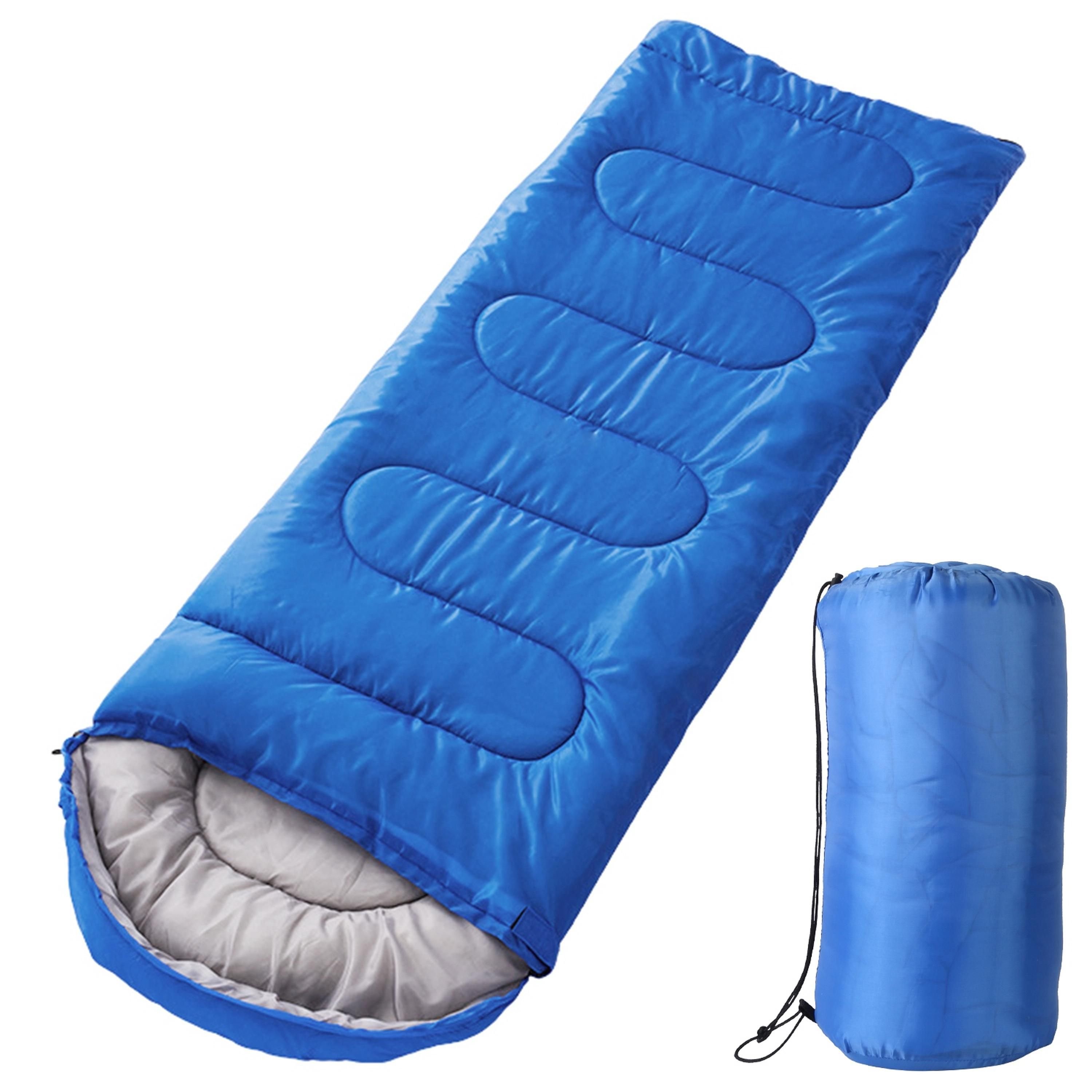 Camping Sleeping Bags for Adults Teens Moisture-Proof Hiking Sleep Bag with Carry Bag 32-50? for Spring Autumn Winter Seasons (Color: Royal Blue, size: One size)