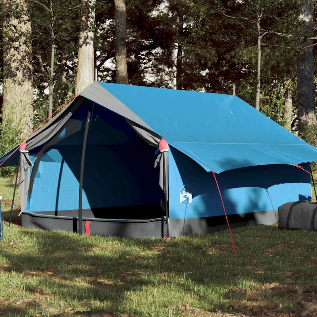 Camping Tent 2-Person Blue Waterproof (Color: Blue)